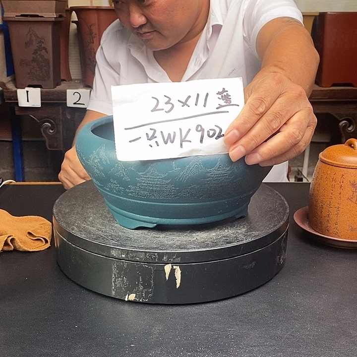 紫砂花盆货号一只WJ902