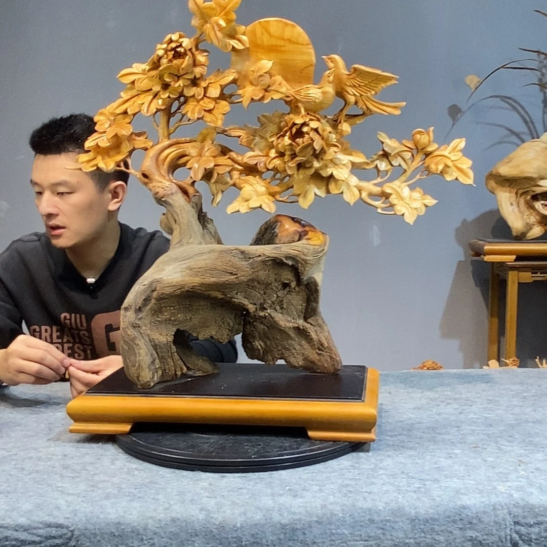 九***木柏木木雕工艺品摆件