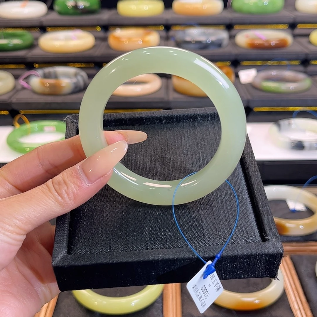 和田玉未镶嵌手镯53 54高冰晴