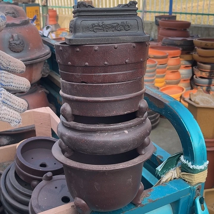 紫砂花盆紫砂等传统