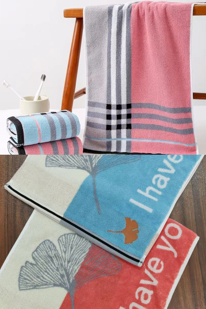 (5条装)成人家用正品毛圈纯棉毛巾加厚加密柔软吸水34*74cm±2cm