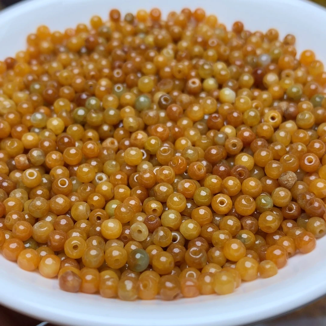 【闪购商品】翡翠手链未镶嵌卡3.5冰黄100个