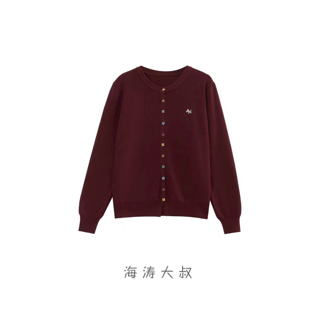 【海涛大叔】「小狗莫妮卡」美丽诺羊毛老钱风百搭针织衫