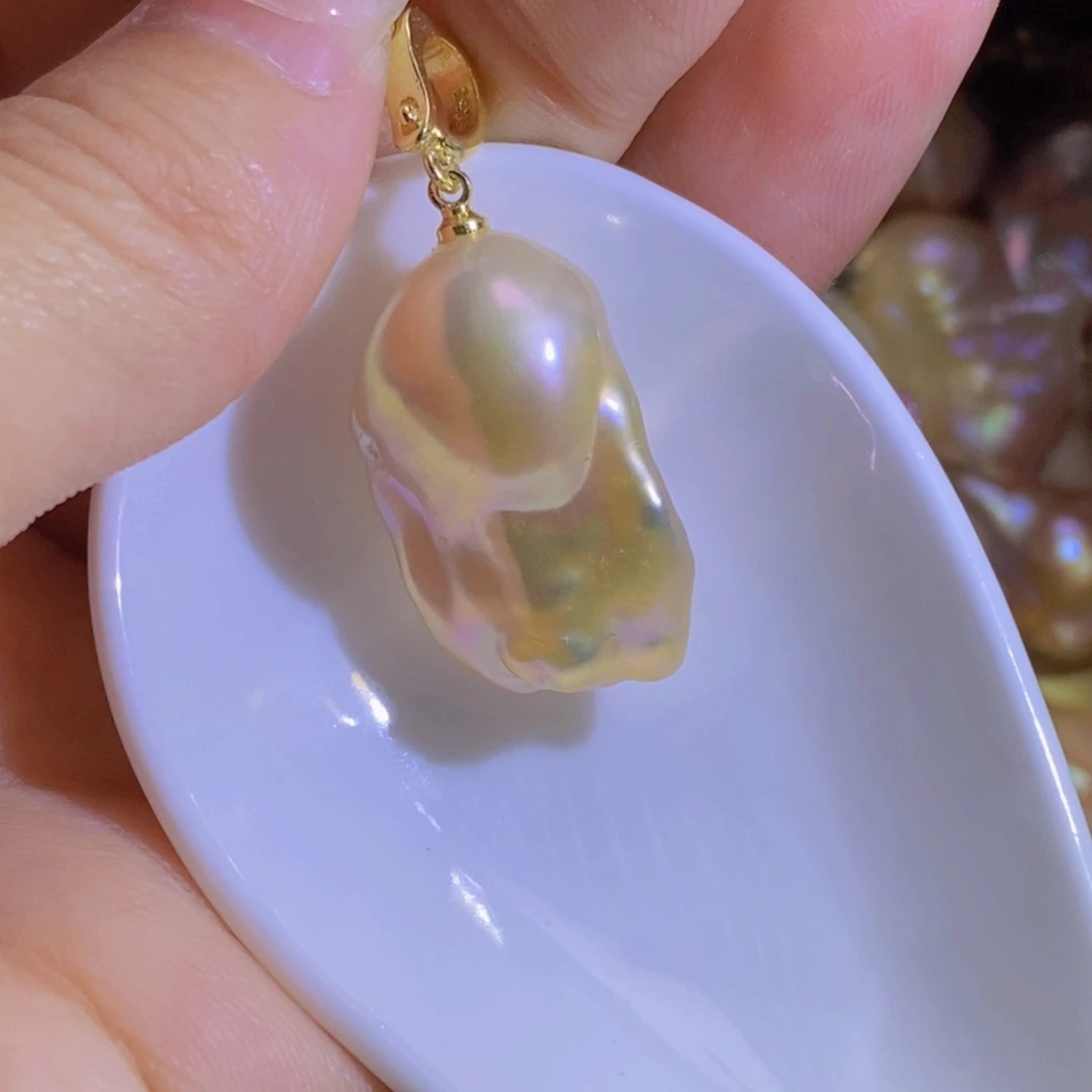 合金淡水珍珠天然淡水珍珠无染色无优化