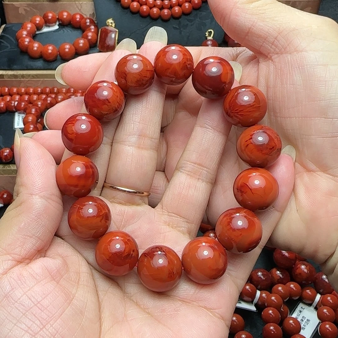猫***蹄南红玛瑙未镶嵌手串