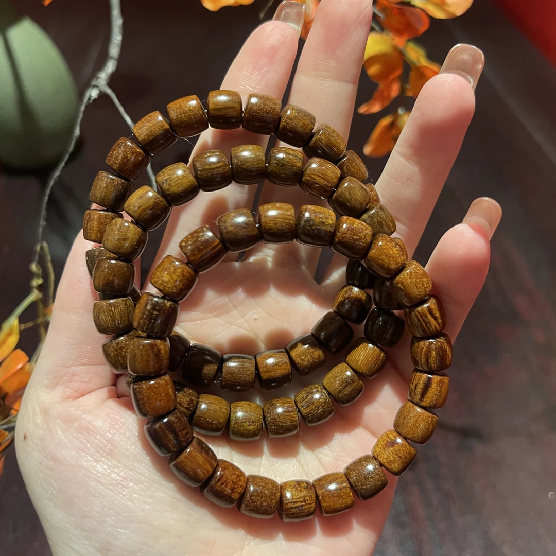 （双十二特惠）巴布亚贡木玉化料直切8×9mm单圈手串