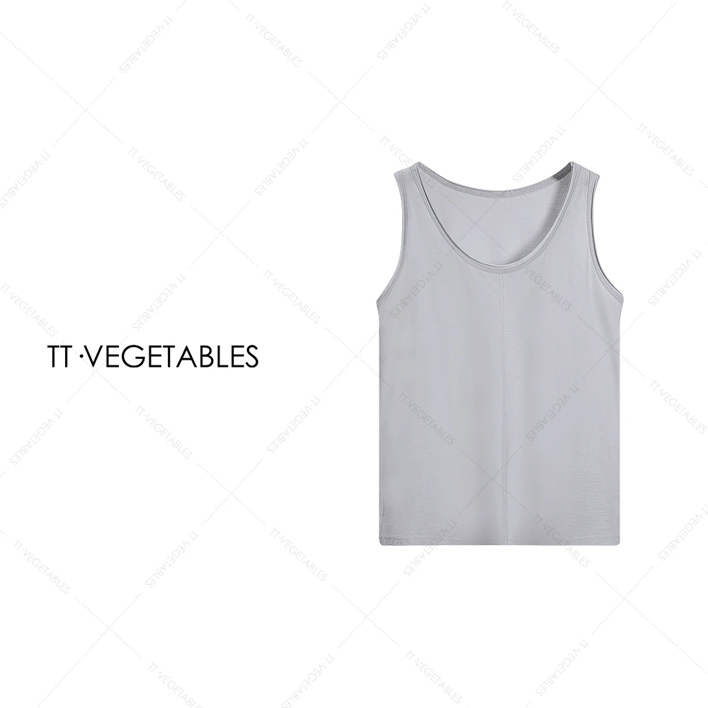TT・VEGETABLES【序白】月魄 2025夏款高品质棉质夏季圆领背心511740