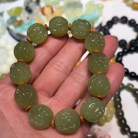 蛇纹石玉未镶嵌手串