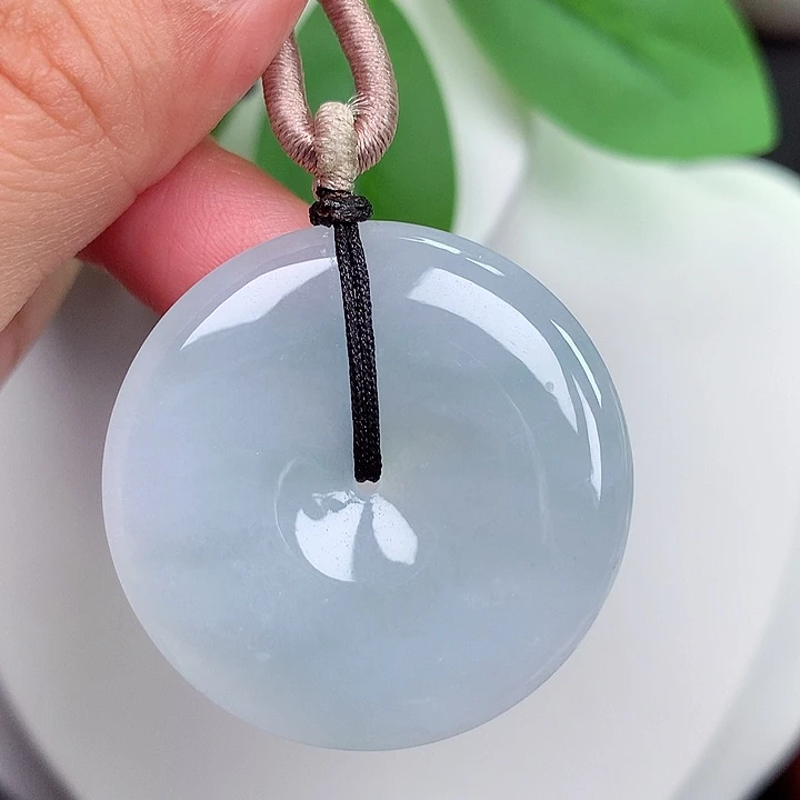 颈饰未镶嵌翡翠平安扣 34.9x5.4mm