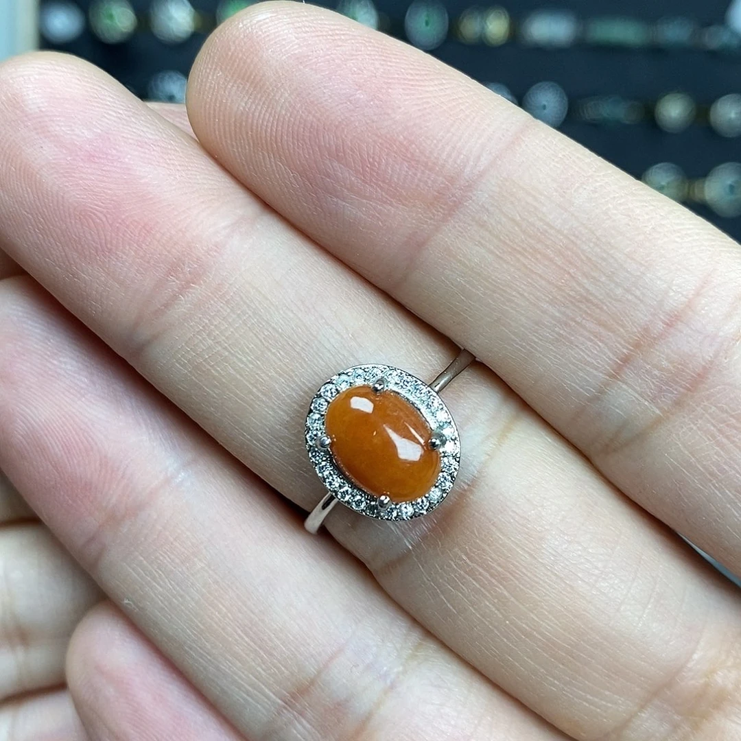 翡翠银S925镶嵌戒指