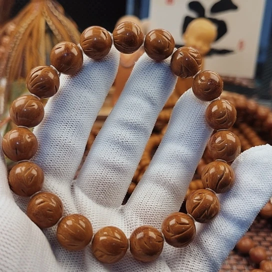 桃核手串被****恐12龙纹手串