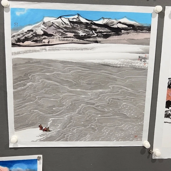 清***）国画陆天宁老师山水画作品