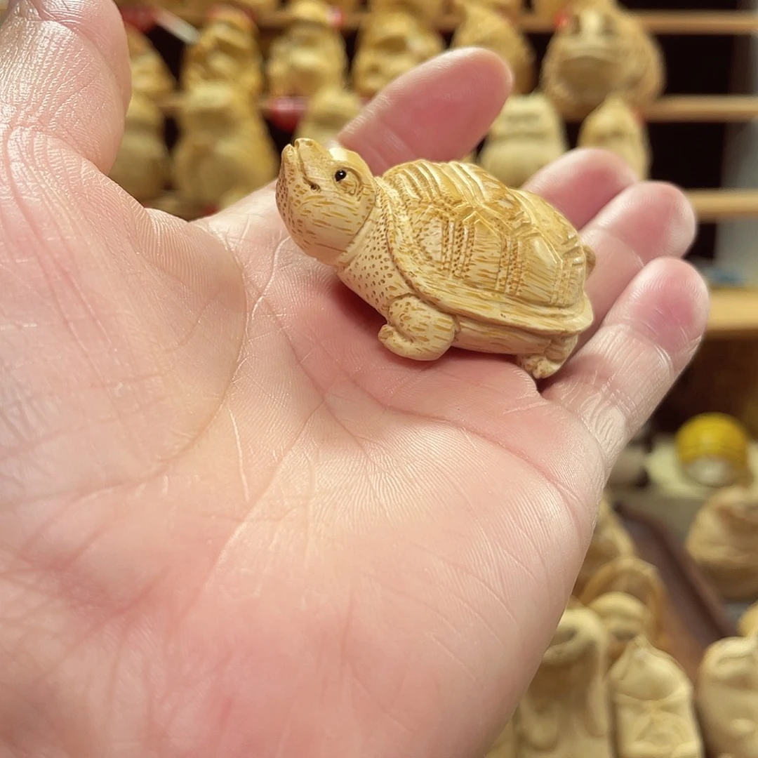 竹竹根雕乌龟手把件