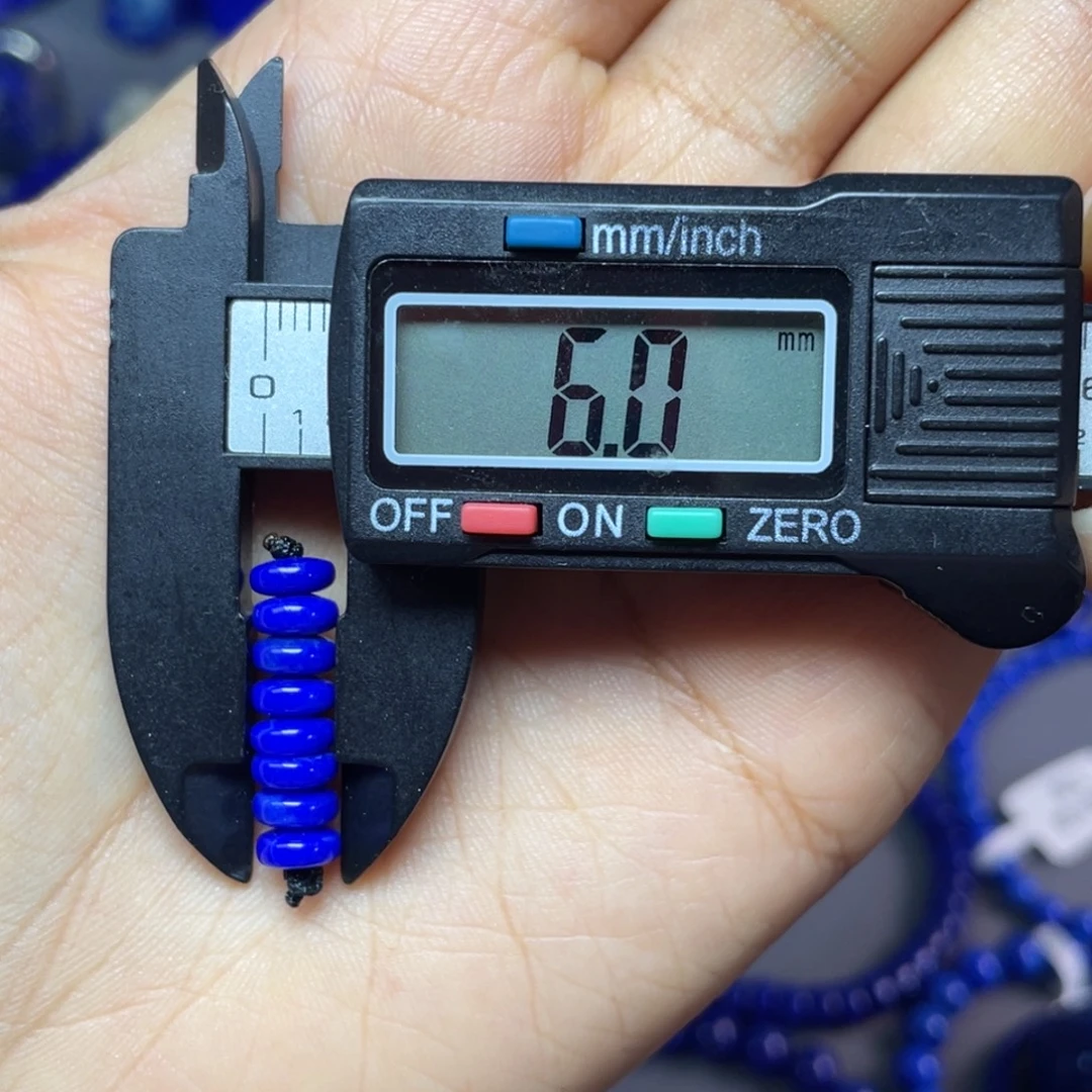 广***料青金石未镶嵌6mm隔片配饰