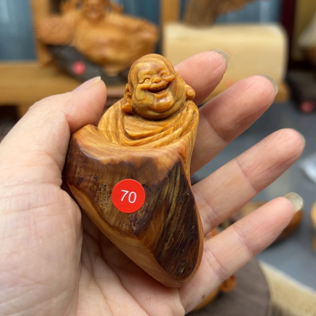 智***哥木崖柏木摆件手把件