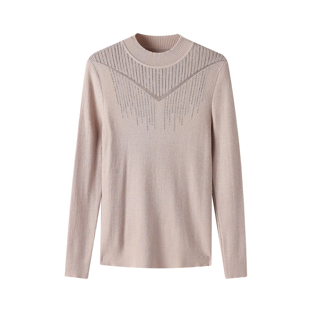 休闲套头女秋冬长袖上衣毛针织衫