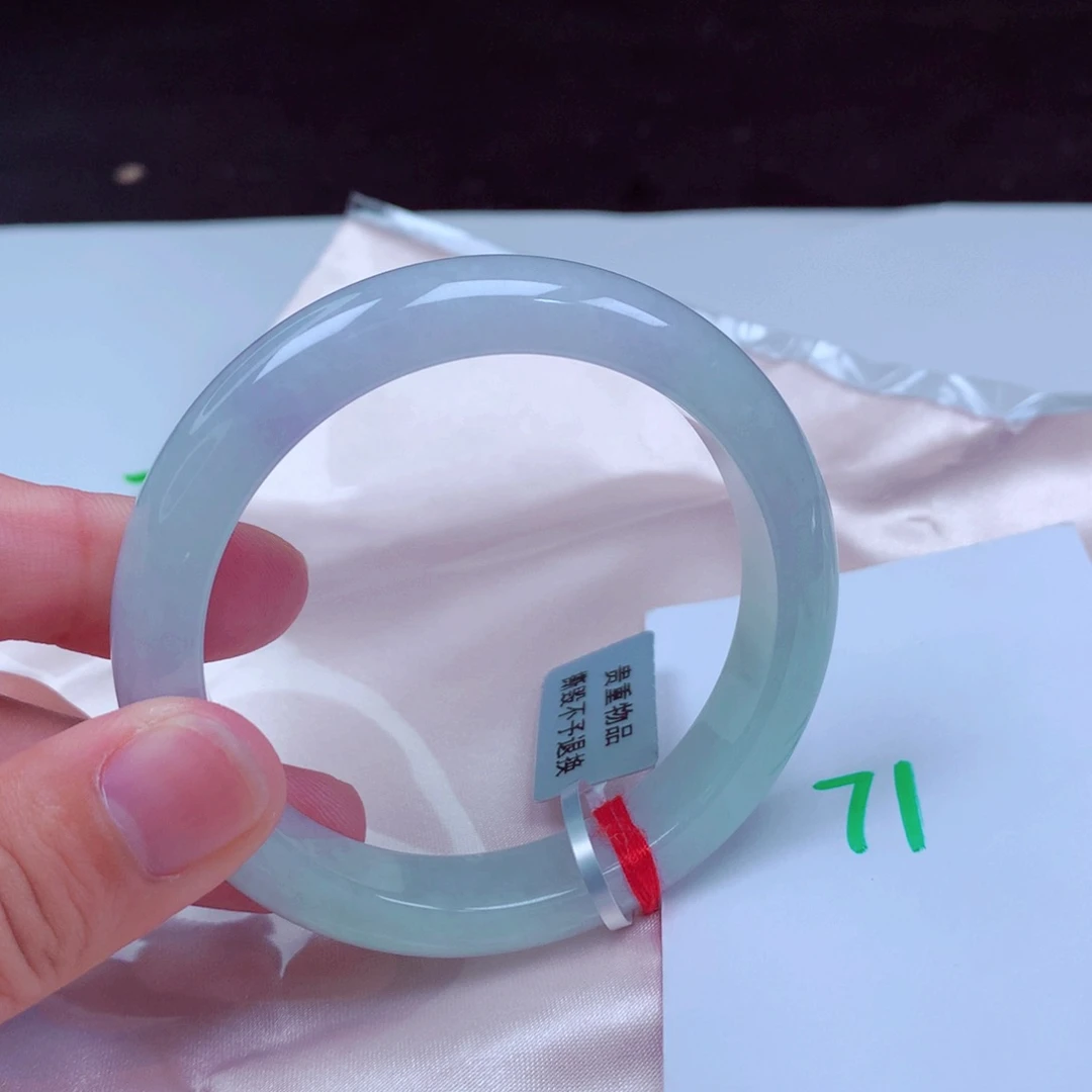 未镶嵌手镯翡翠缅甸天然A货翡翠手镯54.6