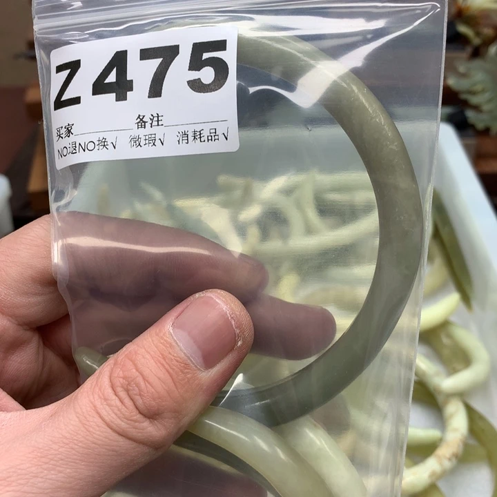 蛇纹石玉发饰合金小*