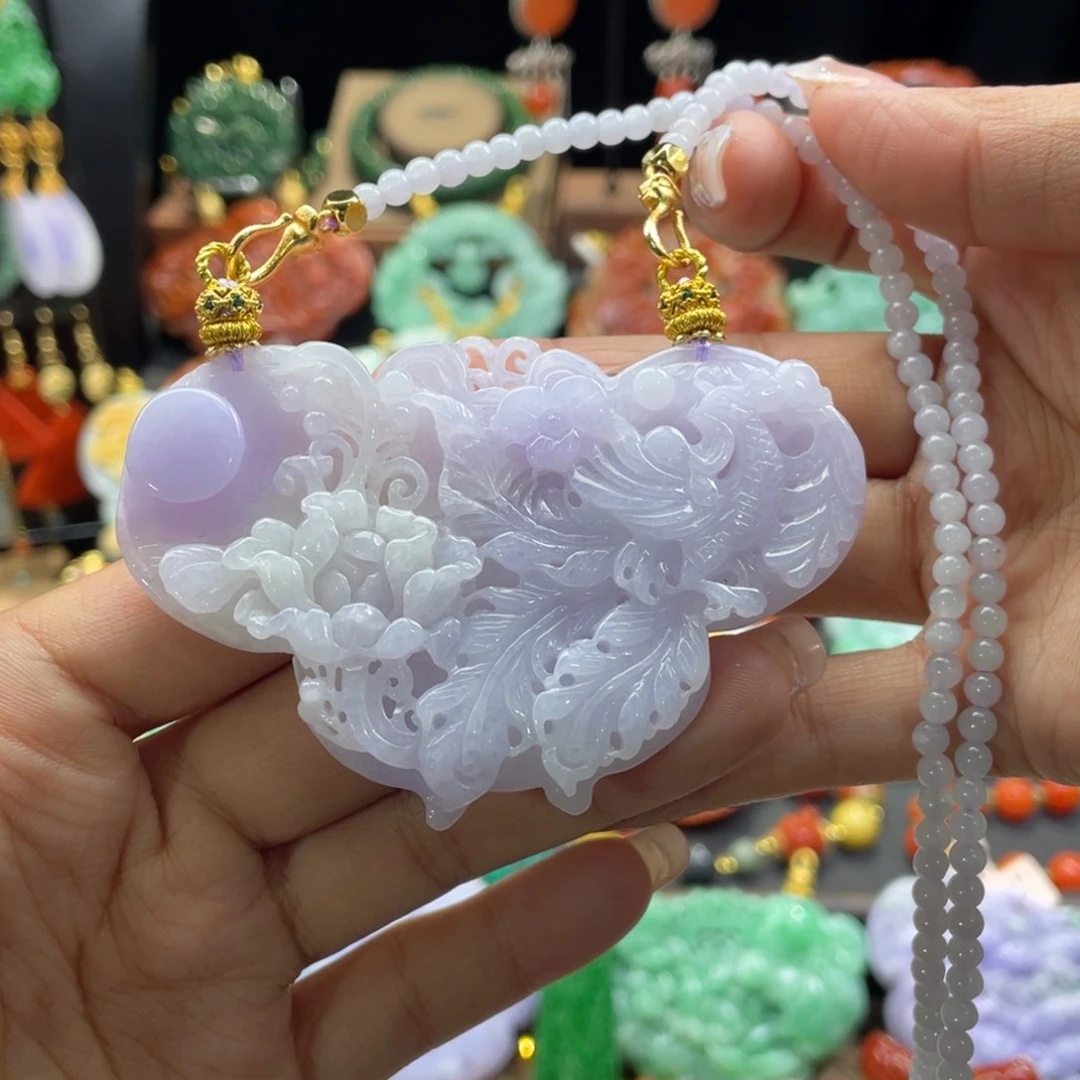 翡翠颈饰未镶嵌代编织