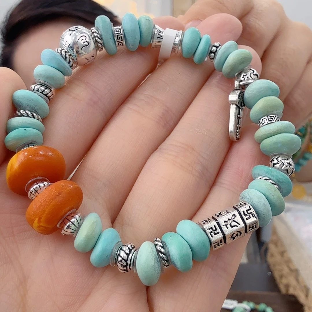 绿松石银S925镶嵌珠宝奇石