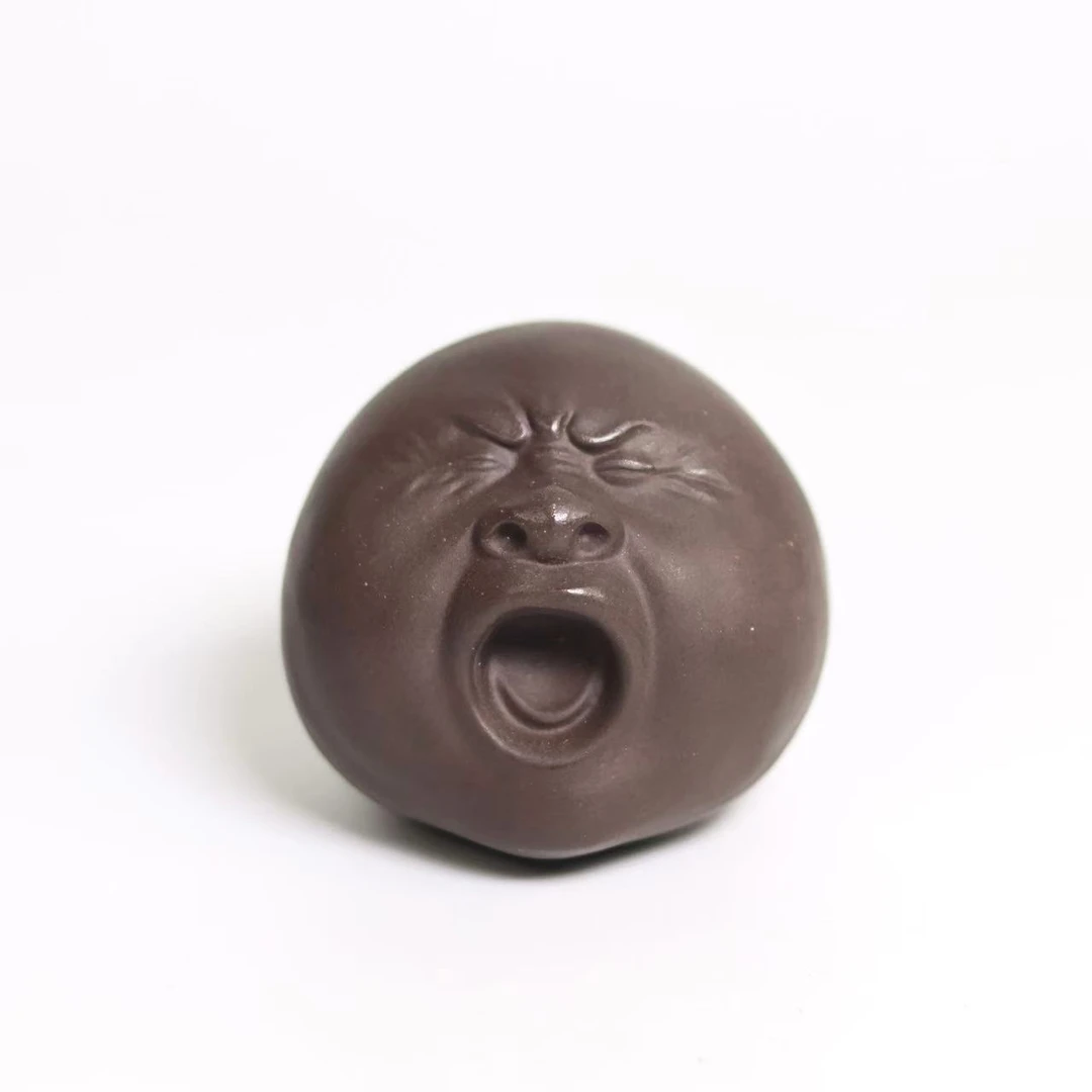 哈欠茶宠宜兴原矿紫砂雕塑摆件把玩件手工小茶宠爆款