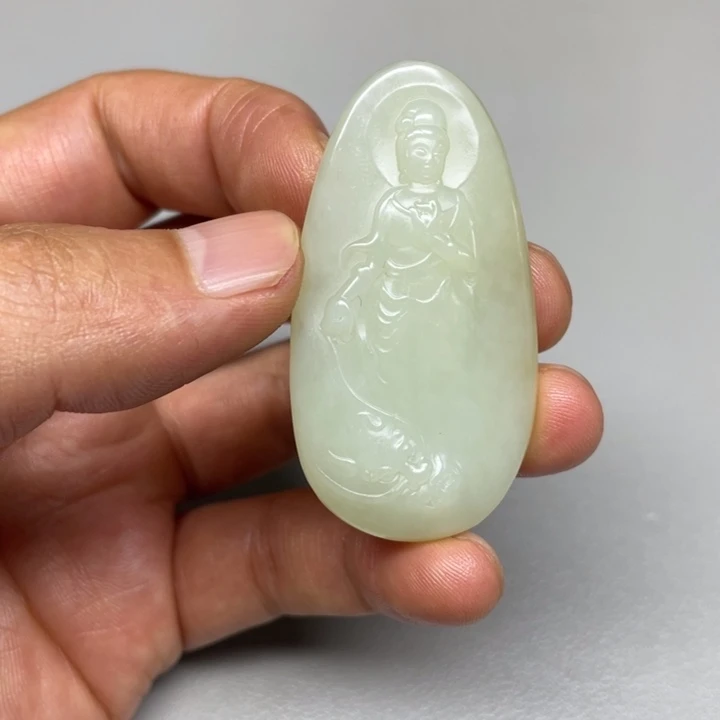和田玉未镶嵌吊坠(不含链)高*子