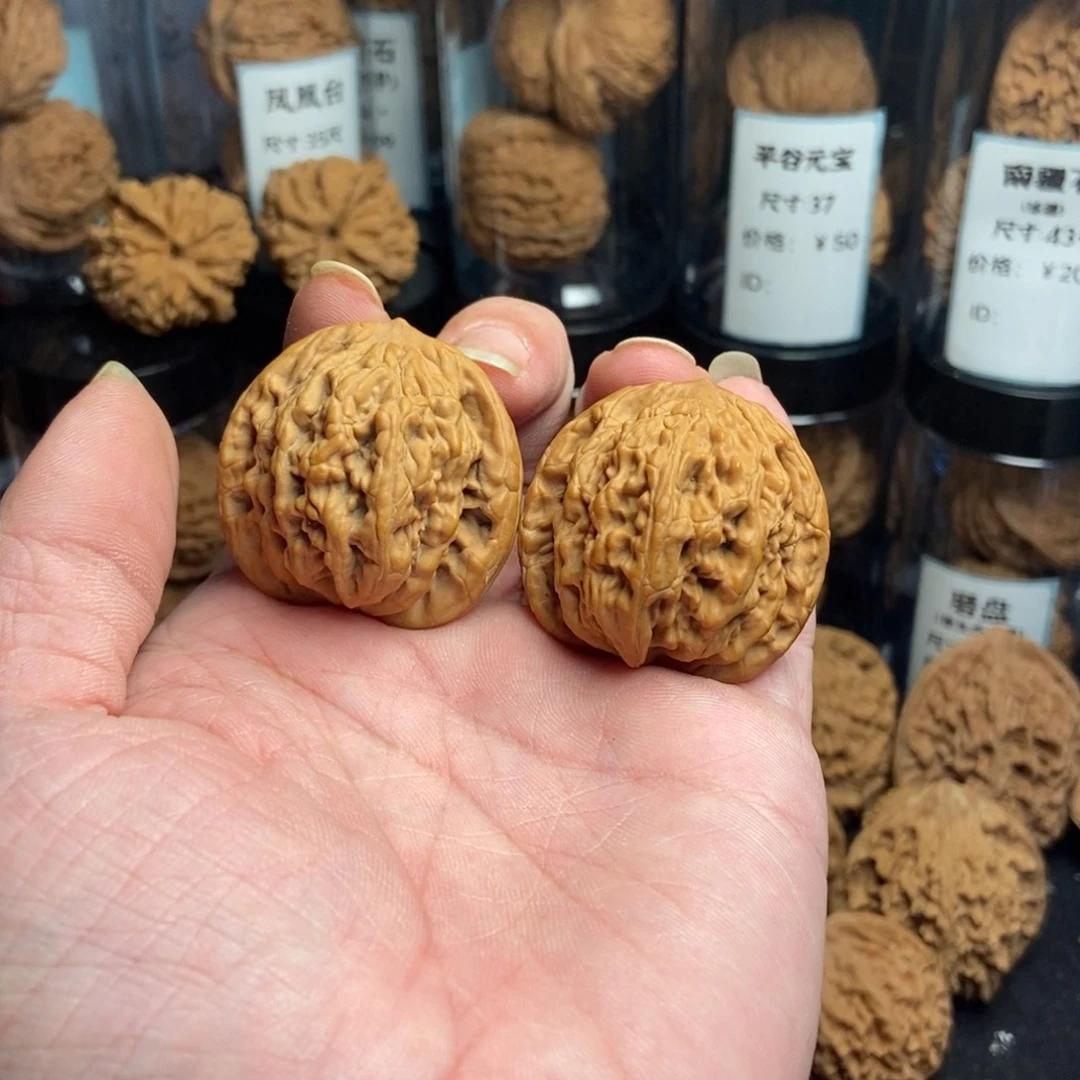 吊坠文玩核桃麦穗虎头37尺全品