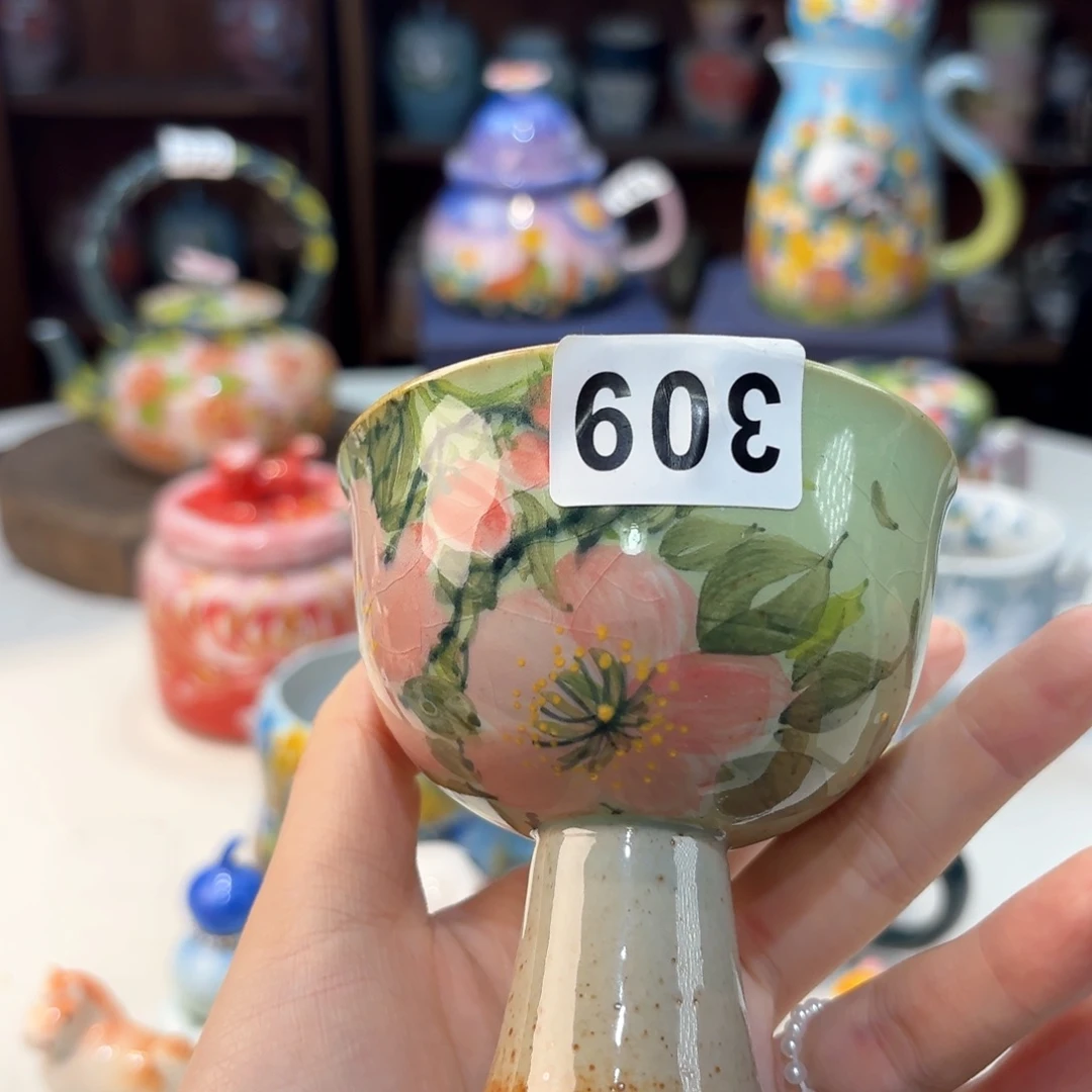 景德镇手绘高温釉下彩陶瓷茶具