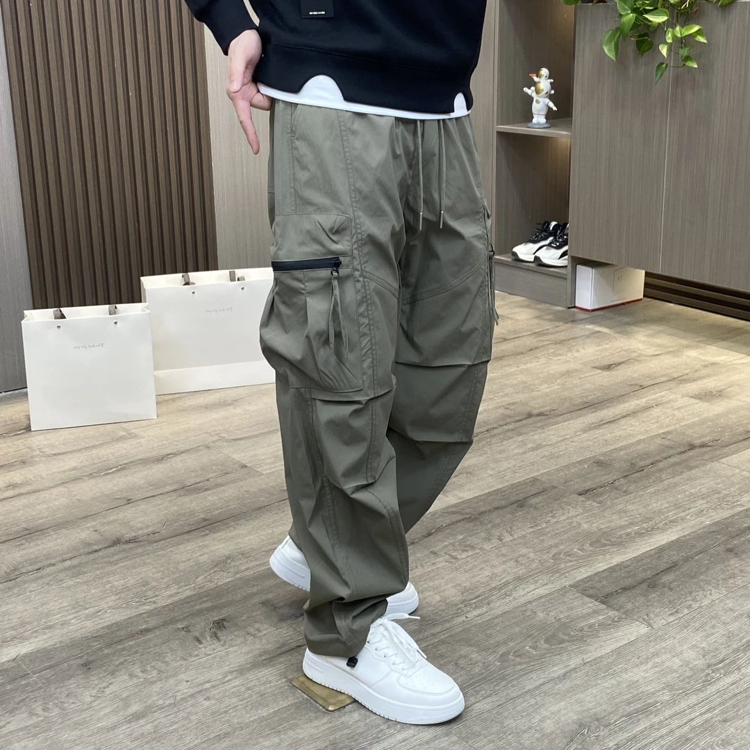 春夏新款工装户外透气排汗舒适休闲时尚306宽松潮流直筒弯刀裤