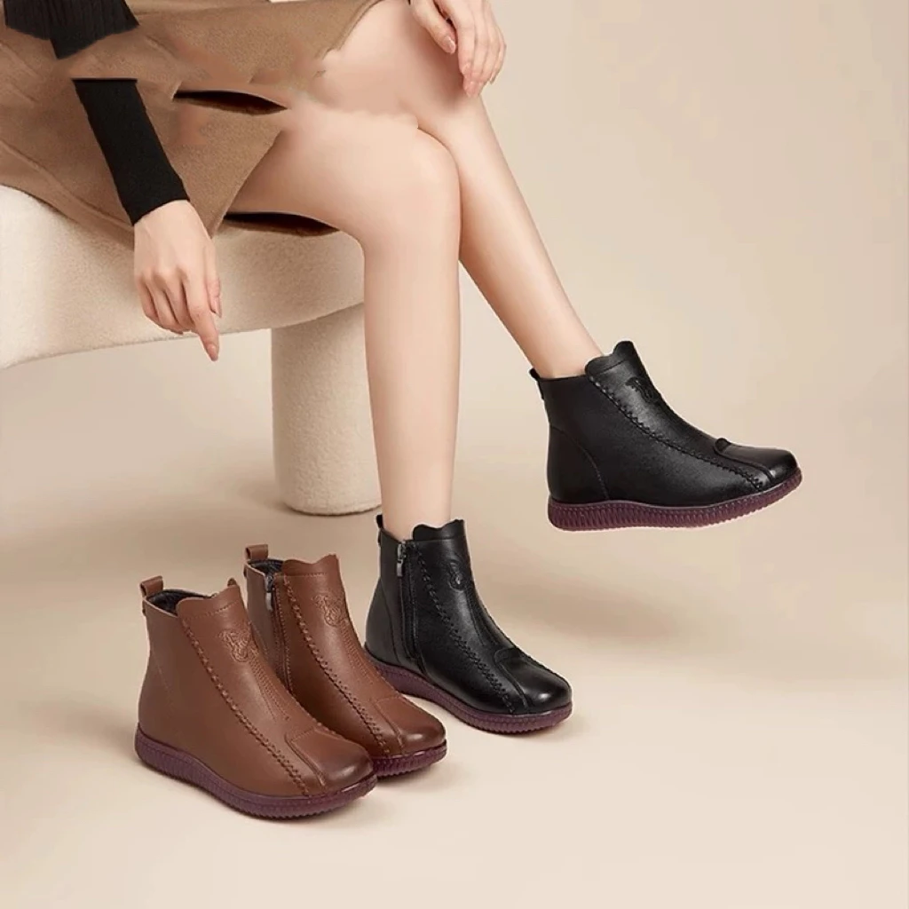 冬季8006加绒妈妈鞋短靴23D