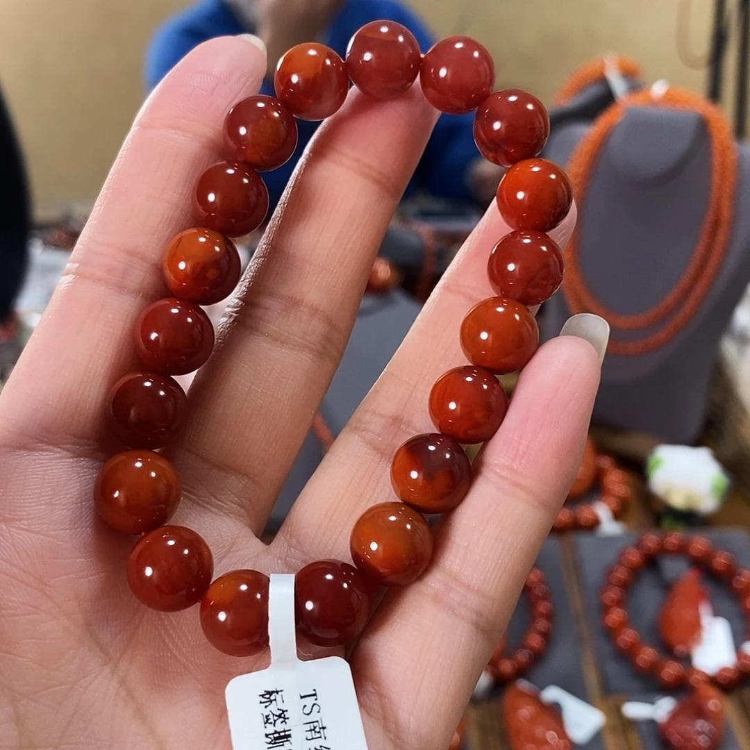 未镶嵌单圈10mm原矿南红玛瑙