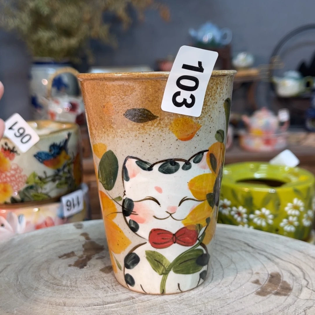 杯素浅陶瓷手工手绘