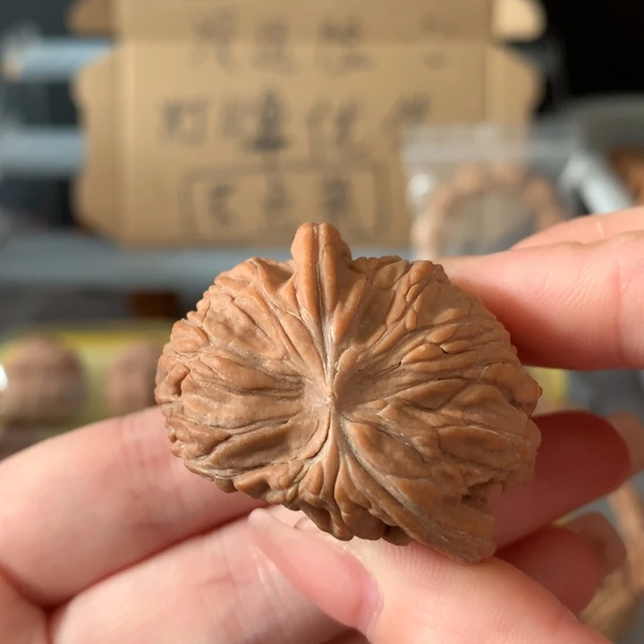 鲁***吃吊坠文玩核桃异形单只，有瑕疵
