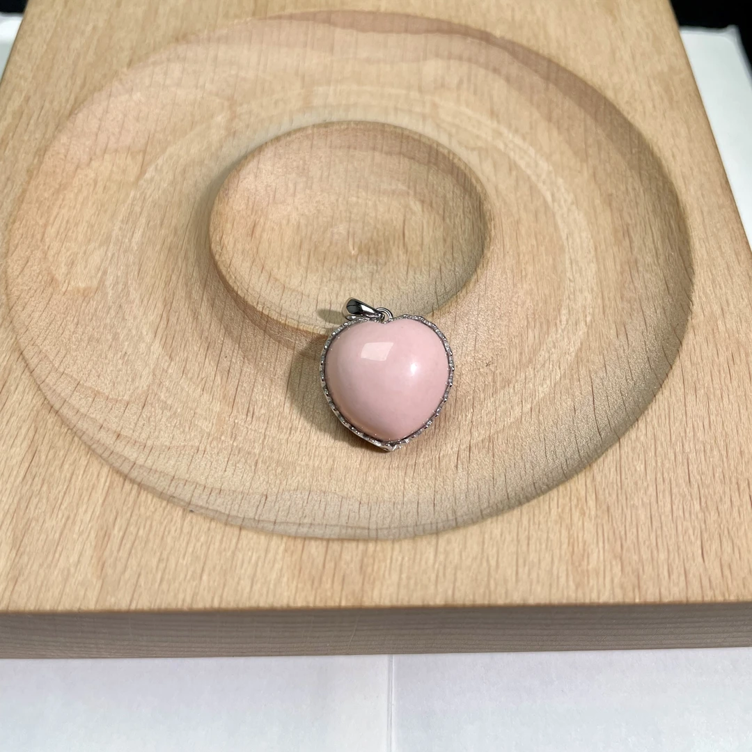 【草莓奶昔】澳洲奶油粉欧泊吊坠s925定制款 KT25030208