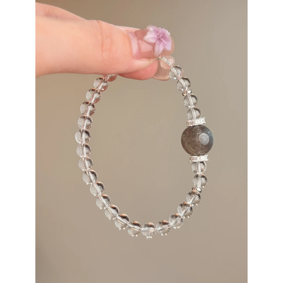 星尘之环BS037白水晶手串叠戴（纯天然，默认微瑕,多样性发其一）