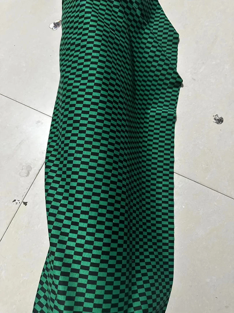 绿色提花雪貂罗马 面料链接