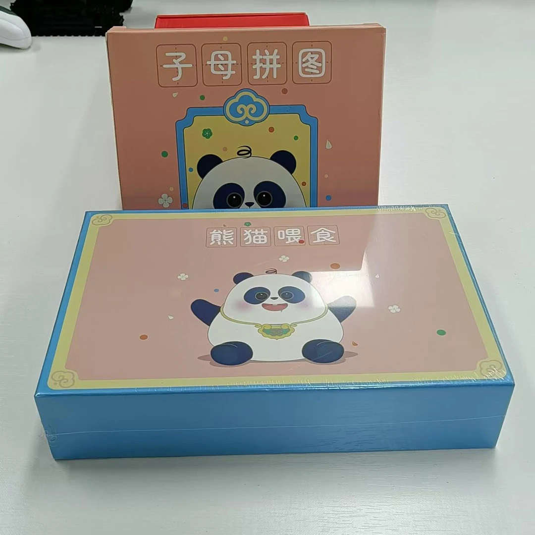 熊猫子母拼图+熊猫喂食玩具卡片认知YW