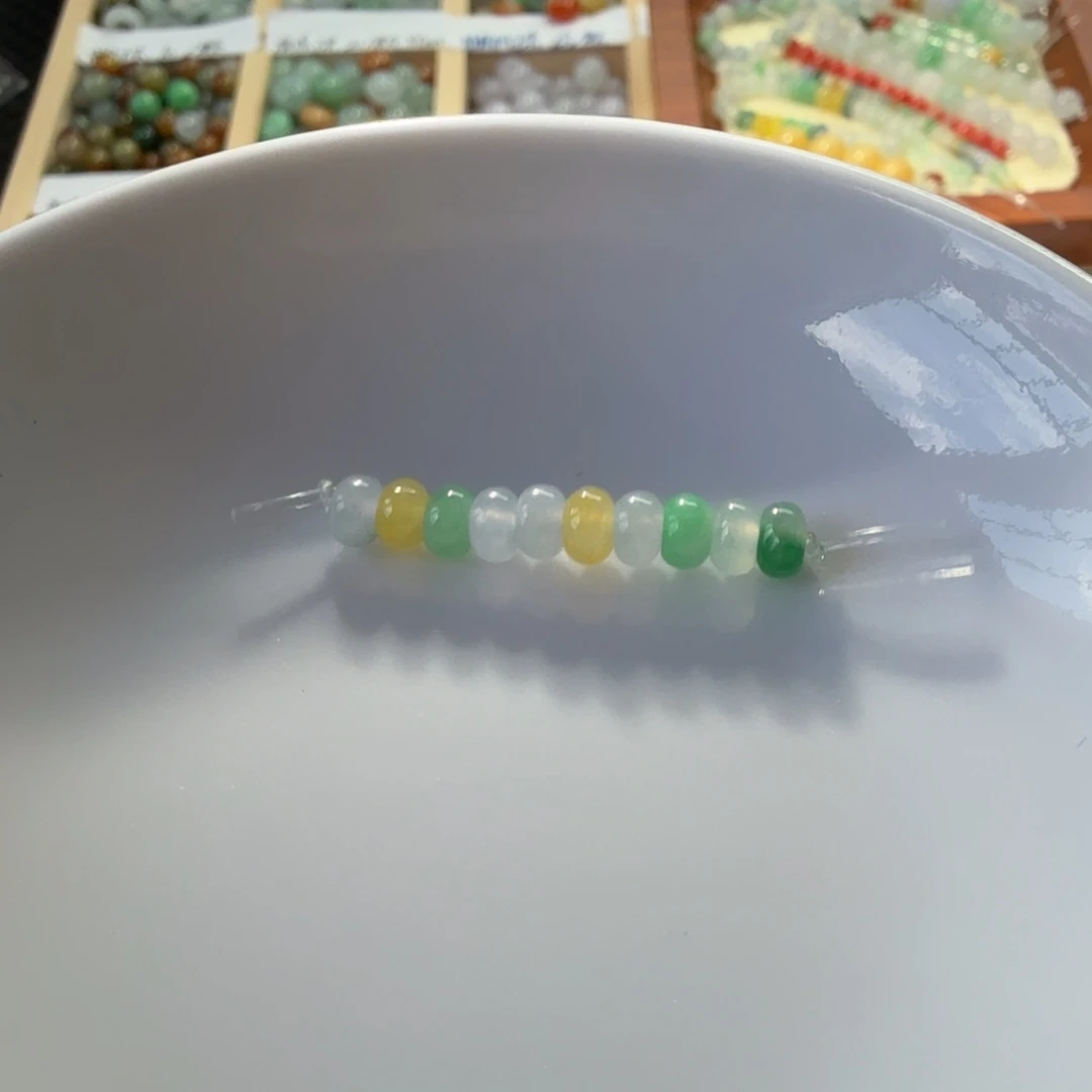 翡翠散珠翡翠首饰直径4.8mm/10颗