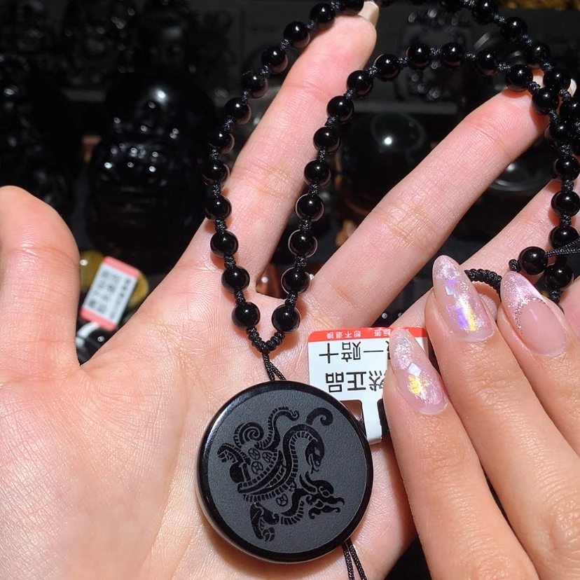 【闪购商品】未镶嵌黑曜岩珠宝奇石圣**祥