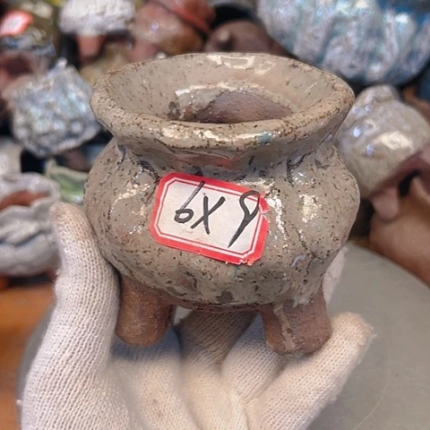 粗陶花盆手工花盆制作就这样