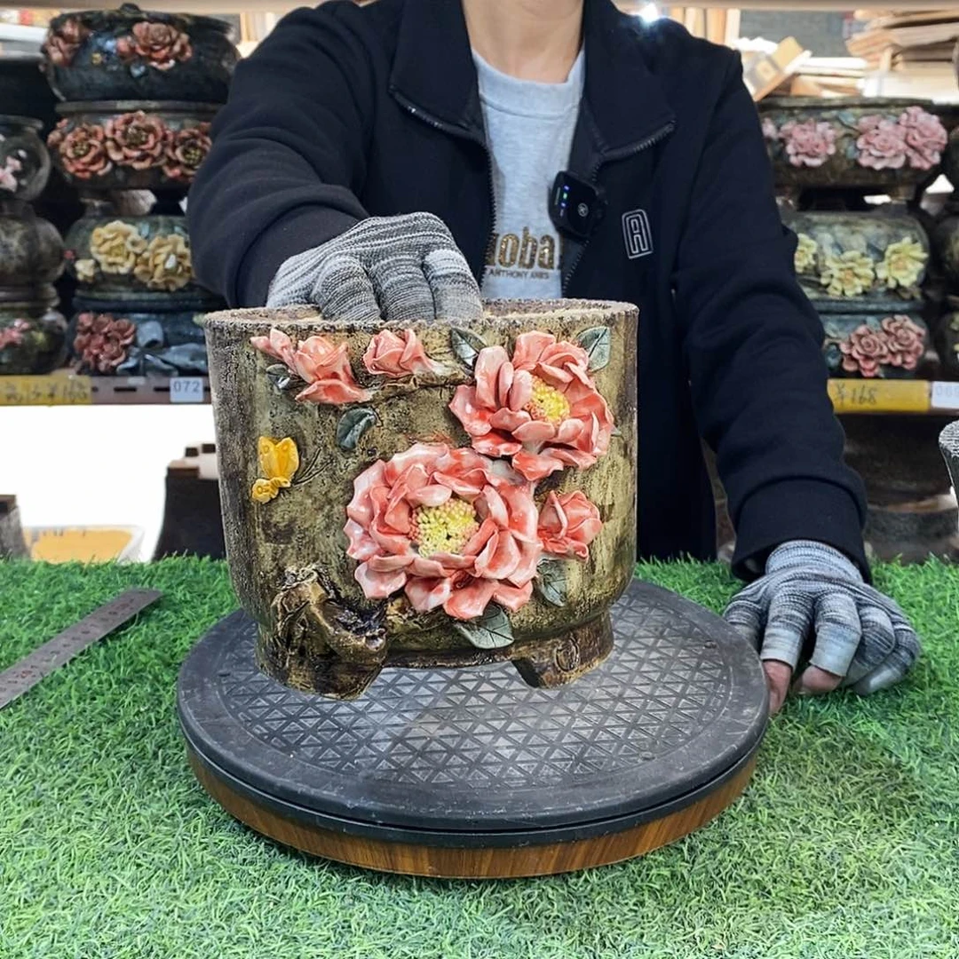 红陶青藤花器多肉花盆