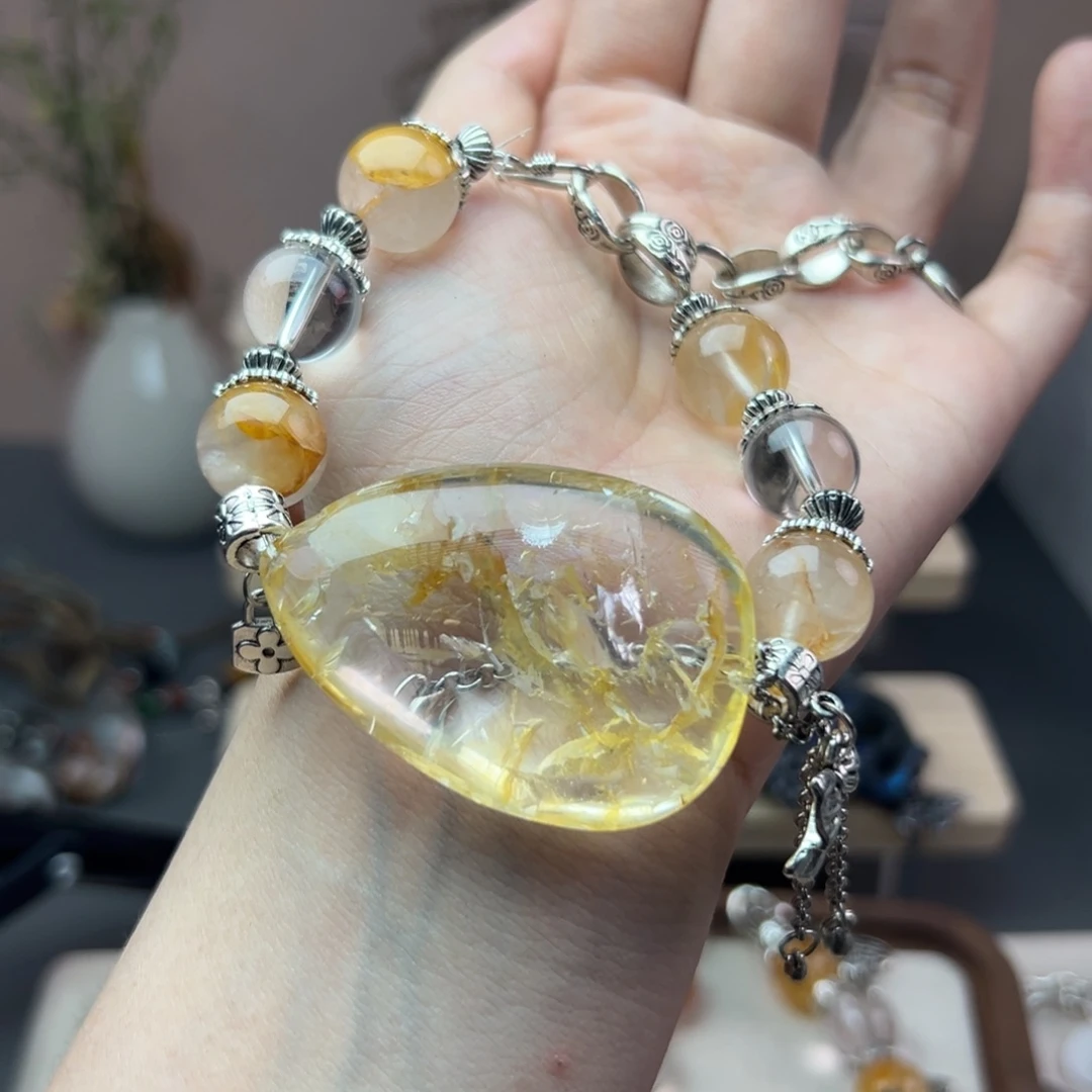 水晶手链合金x**a手串