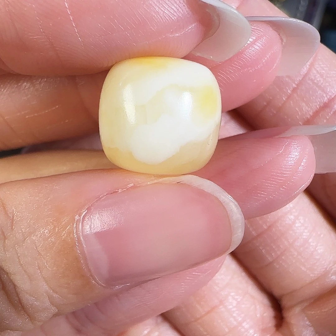 蜜蜡未镶嵌颈饰13mm瓷白大老型珠单珠