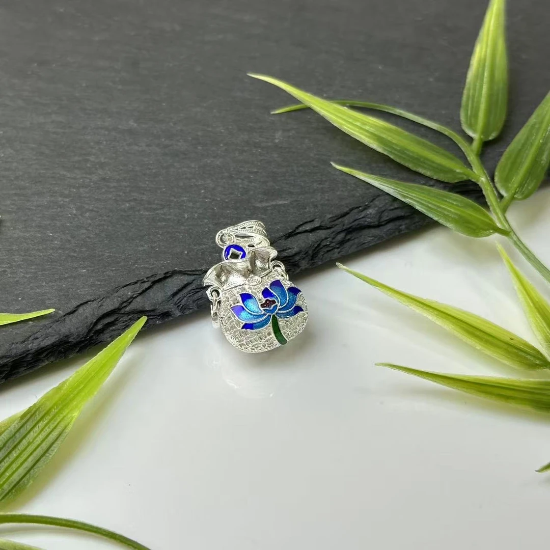 足银银制品 【铭记珠宝】足银福袋吊坠16-DM249H355【约15*21mm】