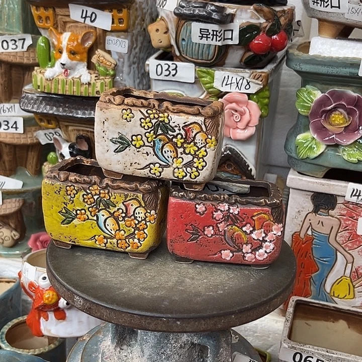 粗陶材质多肉花盆