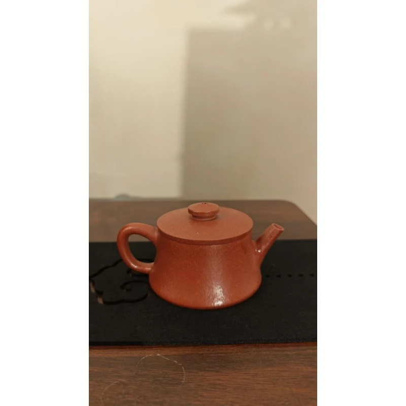 《红降坡粗砂云柱》100cc手工紫砂壶-wm