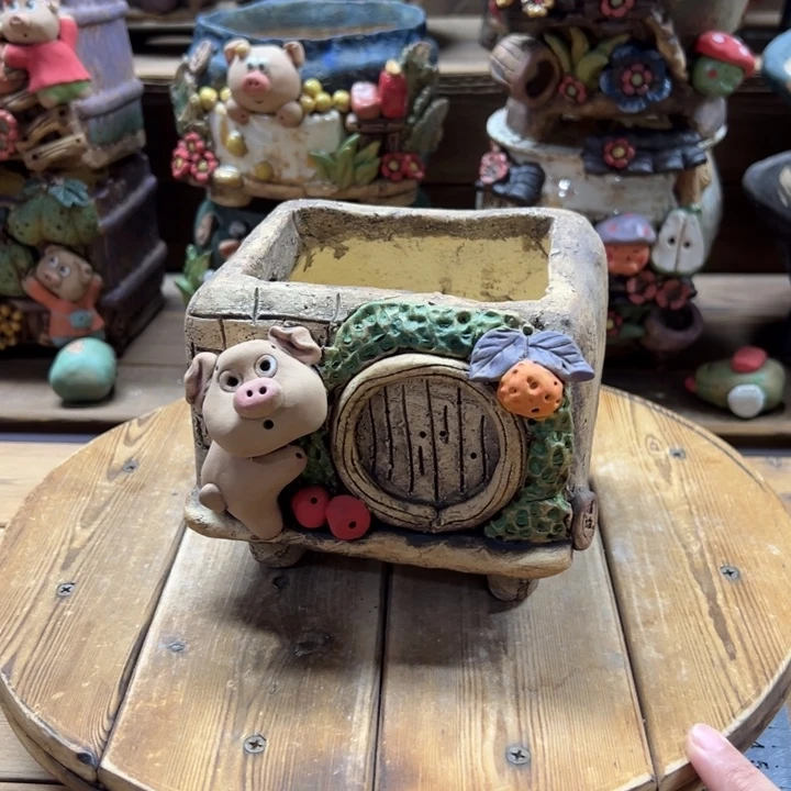 嘻哈多肉花盆百搭