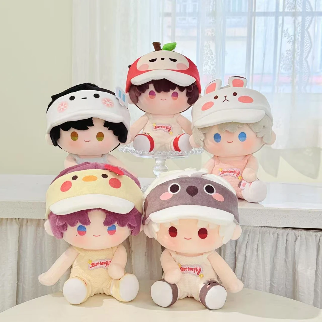 夏日趣玩清凉套装20 40cm棉花娃娃衣3件太阳帽子吊带鞋子可加购