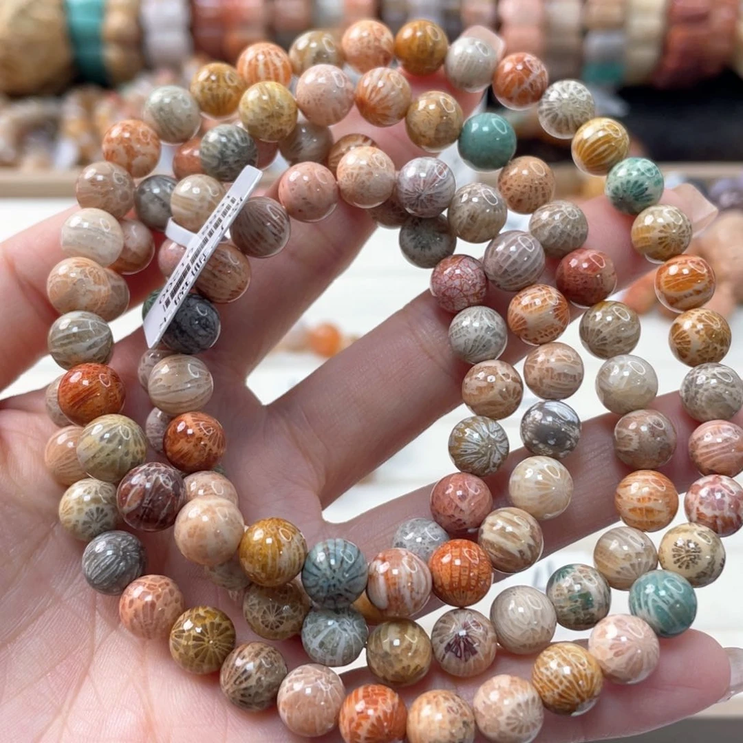 未镶嵌手链硅化珊瑚（珊瑚玉）景*021