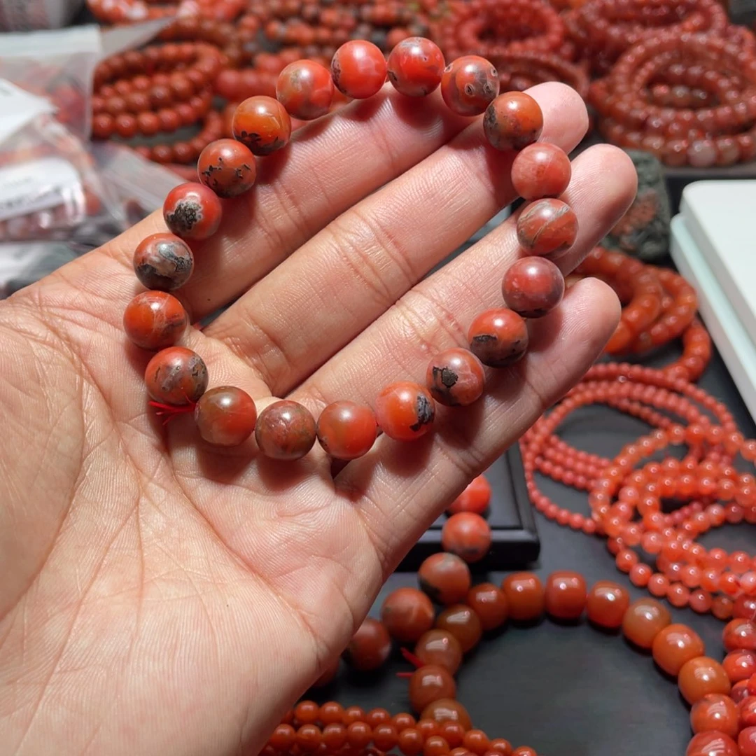 南红玛瑙手链未镶嵌